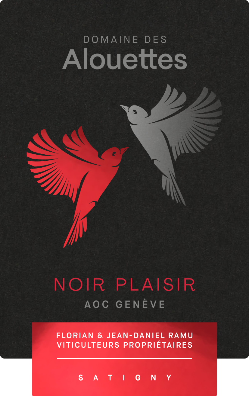 Étiquette Noir Plaisir | Domaine des Alouettes -1242 Satigny